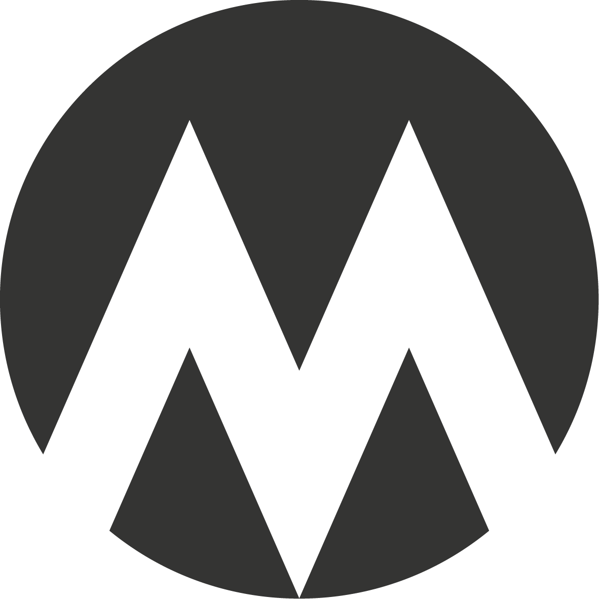 Logo: Mørk med gennemsigtigt M